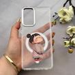 قاب گوشی Galaxy A72 سامسونگ اورجینال ژله ای شیشه ای شفاف طرح مگ سیف فانتزی کرومی دخترونه کد 152107