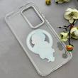 قاب گوشی Galaxy S23 FE سامسونگ اورجینال ژله ای شیشه ای شفاف طرح مگ سیف فانتزی کرومی دخترونه کد 152115