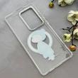قاب گوشی Galaxy S25 Ultra سامسونگ اورجینال ژله ای شیشه ای شفاف طرح مگ سیف فانتزی کرومی دخترونه کد 152126