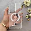 قاب گوشی Galaxy S25 Ultra سامسونگ اورجینال ژله ای شیشه ای شفاف طرح مگ سیف فانتزی کرومی دخترونه کد 152129