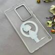قاب گوشی Galaxy S25 Ultra سامسونگ اورجینال ژله ای شیشه ای شفاف طرح مگ سیف فانتزی کرومی دخترونه کد 152129