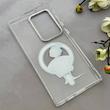 قاب گوشی Galaxy S23 Ultra سامسونگ اورجینال ژله ای شیشه ای شفاف طرح مگ سیف فانتزی کرومی دخترونه کد 152138