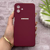 قاب گوشی Galaxy A07 سامسونگ سیلیکونی اورجینال پاک کنی درجه یک زیربسته زرشکی کد 150673