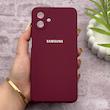قاب گوشی Galaxy A07 سامسونگ سیلیکونی اورجینال پاک کنی درجه یک زیربسته زرشکی کد 150673