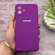 قاب گوشی Galaxy A07 سامسونگ سیلیکونی اورجینال پاک کنی درجه یک زیربسته بنفش کد 150675