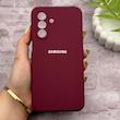 قاب گوشی Galaxy A17 سامسونگ سیلیکونی اورجینال پاک کنی درجه یک زیربسته زرشکی کد 150690