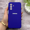قاب گوشی Galaxy A17 سامسونگ سیلیکونی اورجینال پاک کنی درجه یک زیربسته بنفش تیره کد 150694