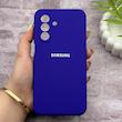قاب گوشی Galaxy A17 سامسونگ سیلیکونی اورجینال پاک کنی درجه یک زیربسته بنفش تیره کد 150694