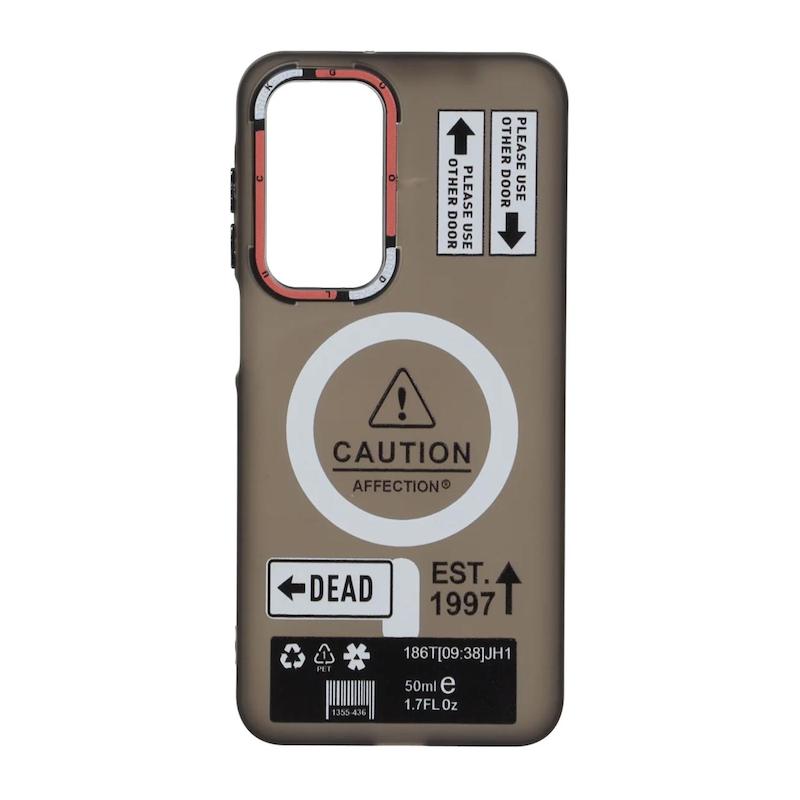 قاب گوشی Galaxy A17 - A26 سامسونگ Caution مات طرح مگ سیف دکمه متال کد 98965