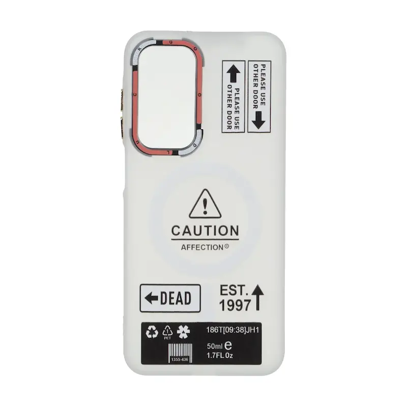 قاب گوشی Galaxy A17 - A26 سامسونگ Caution مات طرح مگ سیف دکمه متال کد 98966