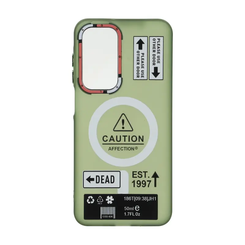 قاب گوشی Galaxy A17 - A26 سامسونگ Caution مات طرح مگ سیف دکمه متال کد 98967