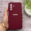 قاب گوشی Galaxy A37 سامسونگ سیلیکونی اورجینال پاک کنی درجه یک زیربسته زرشکی کد 150698