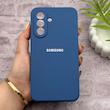 قاب گوشی Galaxy A37 سامسونگ سیلیکونی اورجینال پاک کنی درجه یک زیربسته آبی تیره کد 150708