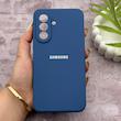 قاب گوشی Galaxy A57 سامسونگ سیلیکونی اورجینال پاک کنی درجه یک زیربسته آبی تیره کد 150716