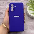 قاب گوشی Galaxy A57 سامسونگ سیلیکونی اورجینال پاک کنی درجه یک زیربسته بنفش تیره کد 150720