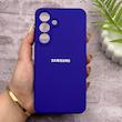 قاب گوشی Galaxy S25 FE سامسونگ سیلیکونی اورجینال پاک کنی درجه یک زیربسته بنفش تیره کد 150726