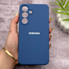 قاب گوشی Galaxy S25 FE سامسونگ سیلیکونی اورجینال پاک کنی درجه یک زیربسته آبی تیره کد 150727