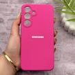 قاب گوشی Galaxy S25 FE سامسونگ سیلیکونی اورجینال پاک کنی درجه یک زیربسته سرخابی کد 150728