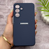 قاب گوشی Galaxy S25 FE سامسونگ سیلیکونی اورجینال پاک کنی درجه یک زیربسته سرمه ای کد 150735
