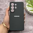 قاب گوشی Galaxy S26 Ultra سامسونگ سیلیکونی اورجینال پاک کنی درجه یک زیربسته خاکستری کد 150738