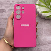 قاب گوشی Galaxy S26 Ultra سامسونگ سیلیکونی اورجینال پاک کنی درجه یک زیربسته سرخابی کد 150739
