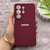 قاب گوشی Galaxy S26 Ultra سامسونگ سیلیکونی اورجینال پاک کنی درجه یک زیربسته زرشکی کد 150741