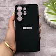 قاب گوشی Galaxy S26 Ultra سامسونگ سیلیکونی اورجینال پاک کنی درجه یک زیربسته مشکی کد 150750