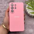قاب گوشی Galaxy S26 Ultra سامسونگ سیلیکونی اورجینال پاک کنی درجه یک زیربسته صورتی کد 150751
