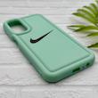 قاب گوشی Galaxy A15 سامسونگ سیلیکونی طرح نایکی NIKE پافر PC زیر بسته محافظ لنز دار کد 155002
