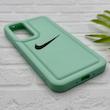 قاب گوشی Galaxy A54 سامسونگ سیلیکونی طرح نایکی NIKE پافر PC زیر بسته محافظ لنز دار کد 155010