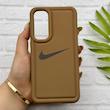 قاب گوشی Galaxy A55 سامسونگ سیلیکونی طرح نایکی NIKE پافر PC زیر بسته محافظ لنز دار کد 155014