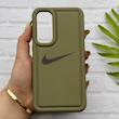قاب گوشی Galaxy A55 سامسونگ سیلیکونی طرح نایکی NIKE پافر PC زیر بسته محافظ لنز دار کد 155015
