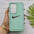 قاب گوشی Galaxy S24 Ultra سامسونگ سیلیکونی طرح نایکی NIKE پافر PC زیر بسته محافظ لنز دار کد 155018