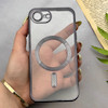 قاب گوشی iPhone 16E آیفون اورجینال الکتروپلیتینگ مگ سیف دار ژله ای شفاف اورجینال یونیک کیس VIP Case محافظ لنز دار مشکی کد 155051