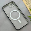 قاب گوشی iPhone 16E آیفون اورجینال الکتروپلیتینگ مگ سیف دار ژله ای شفاف اورجینال یونیک کیس VIP Case محافظ لنز دار مشکی کد 155051