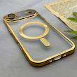 قاب گوشی iPhone 17 Air آیفون اورجینال الکتروپلیتینگ مگ سیف دار ژله ای شفاف اورجینال یونیک کیس VIP Case محافظ لنز دار طلایی کد 155053