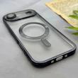 قاب گوشی iPhone 17 Air آیفون اورجینال الکتروپلیتینگ مگ سیف دار ژله ای شفاف اورجینال یونیک کیس VIP Case محافظ لنز دار مشکی کد 155054