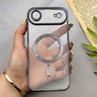 قاب گوشی iPhone 17 Air آیفون اورجینال الکتروپلیتینگ مگ سیف دار ژله ای شفاف اورجینال یونیک کیس VIP Case محافظ لنز دار مشکی کد 155054