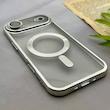 قاب گوشی iPhone 17 Air آیفون اورجینال الکتروپلیتینگ مگ سیف دار ژله ای شفاف اورجینال یونیک کیس VIP Case محافظ لنز دار نقره ای کد 155055
