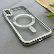 قاب گوشی iPhone X - XS آیفون اورجینال الکتروپلیتینگ مگ سیف دار ژله ای شفاف اورجینال یونیک کیس VIP Case محافظ لنز دار نقره ای کد 155056