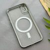 قاب گوشی iPhone X - XS آیفون اورجینال الکتروپلیتینگ مگ سیف دار ژله ای شفاف اورجینال یونیک کیس VIP Case محافظ لنز دار نقره ای کد 155056