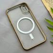 قاب گوشی iPhone X - XS آیفون اورجینال الکتروپلیتینگ مگ سیف دار ژله ای شفاف اورجینال یونیک کیس VIP Case محافظ لنز دار طلایی کد 155057
