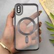 قاب گوشی iPhone X - XS آیفون اورجینال الکتروپلیتینگ مگ سیف دار ژله ای شفاف اورجینال یونیک کیس VIP Case محافظ لنز دار مشکی کد 155058
