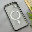 قاب گوشی iPhone XS Max آیفون اورجینال الکتروپلیتینگ مگ سیف دار ژله ای شفاف اورجینال یونیک کیس VIP Case محافظ لنز دار مشکی کد 155059