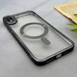قاب گوشی iPhone XS Max آیفون اورجینال الکتروپلیتینگ مگ سیف دار ژله ای شفاف اورجینال یونیک کیس VIP Case محافظ لنز دار مشکی کد 155059