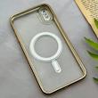 قاب گوشی iPhone XS Max آیفون اورجینال الکتروپلیتینگ مگ سیف دار ژله ای شفاف اورجینال یونیک کیس VIP Case محافظ لنز دار طلایی کد 155060