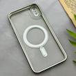 قاب گوشی iPhone XS Max آیفون اورجینال الکتروپلیتینگ مگ سیف دار ژله ای شفاف اورجینال یونیک کیس VIP Case محافظ لنز دار نقره ای کد 155061