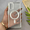 قاب گوشی Galaxy Note 20 سامسونگ اورجینال الکتروپلیتینگ مگ سیف دار ژله ای شفاف اورجینال یونیک کیس VIP Case محافظ لنز دار نقره ای کد 155062