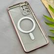 قاب گوشی Galaxy S20 Plus سامسونگ اورجینال الکتروپلیتینگ مگ سیف دار ژله ای شفاف اورجینال یونیک کیس VIP Case محافظ لنز دار صورتی کد 155068
