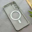 قاب گوشی Galaxy S22 Plus سامسونگ اورجینال الکتروپلیتینگ مگ سیف دار ژله ای شفاف اورجینال یونیک کیس VIP Case محافظ لنز دار نقره ای کد 155074